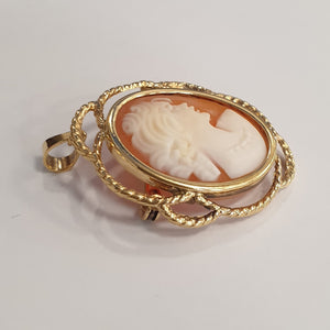 Pendentif/ Broche Or avec Camée