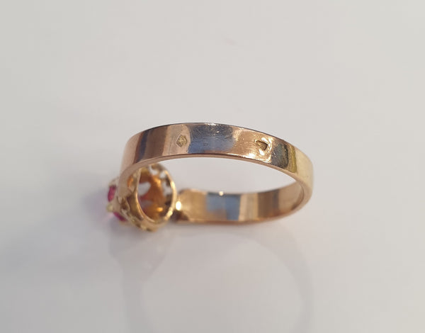 Bague Or et Rubis