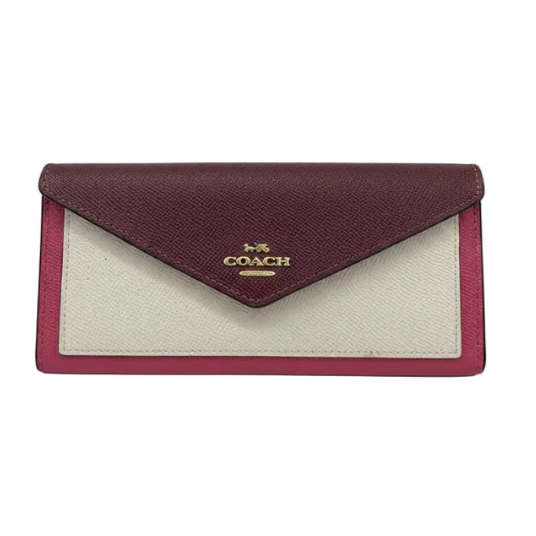 Portefueille COACH NEW YORK Compagnon Confetti pink multi