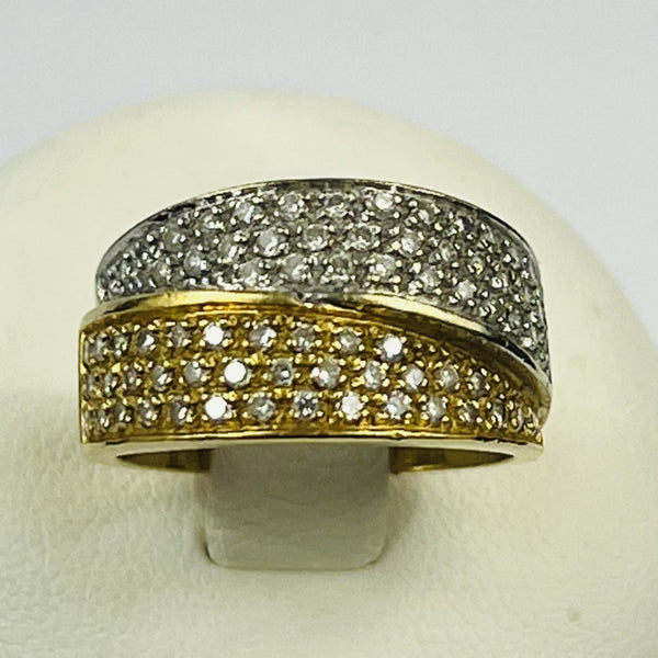 Bague 2 Ors avec Diamants