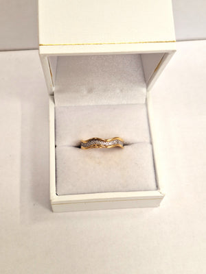 Bague Alliance Demi tour Diamants