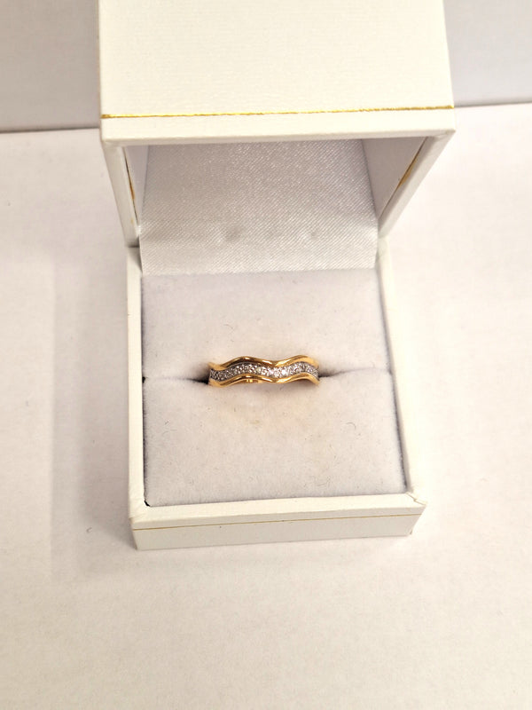 Bague Alliance Demi tour Diamants