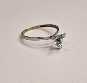Bague Or Blanc et Topaze