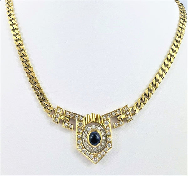Collier or Saphir et Diamants