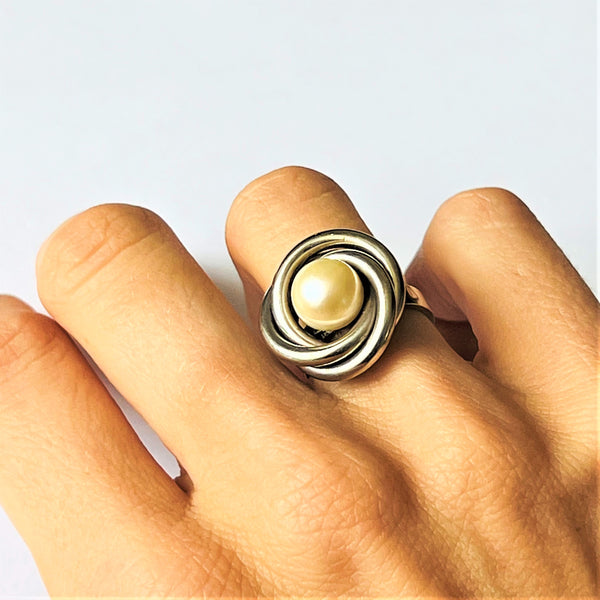Bague Perle de Culture Or blanc