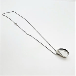 Collier Pendentif Pavage Diamants Or blanc