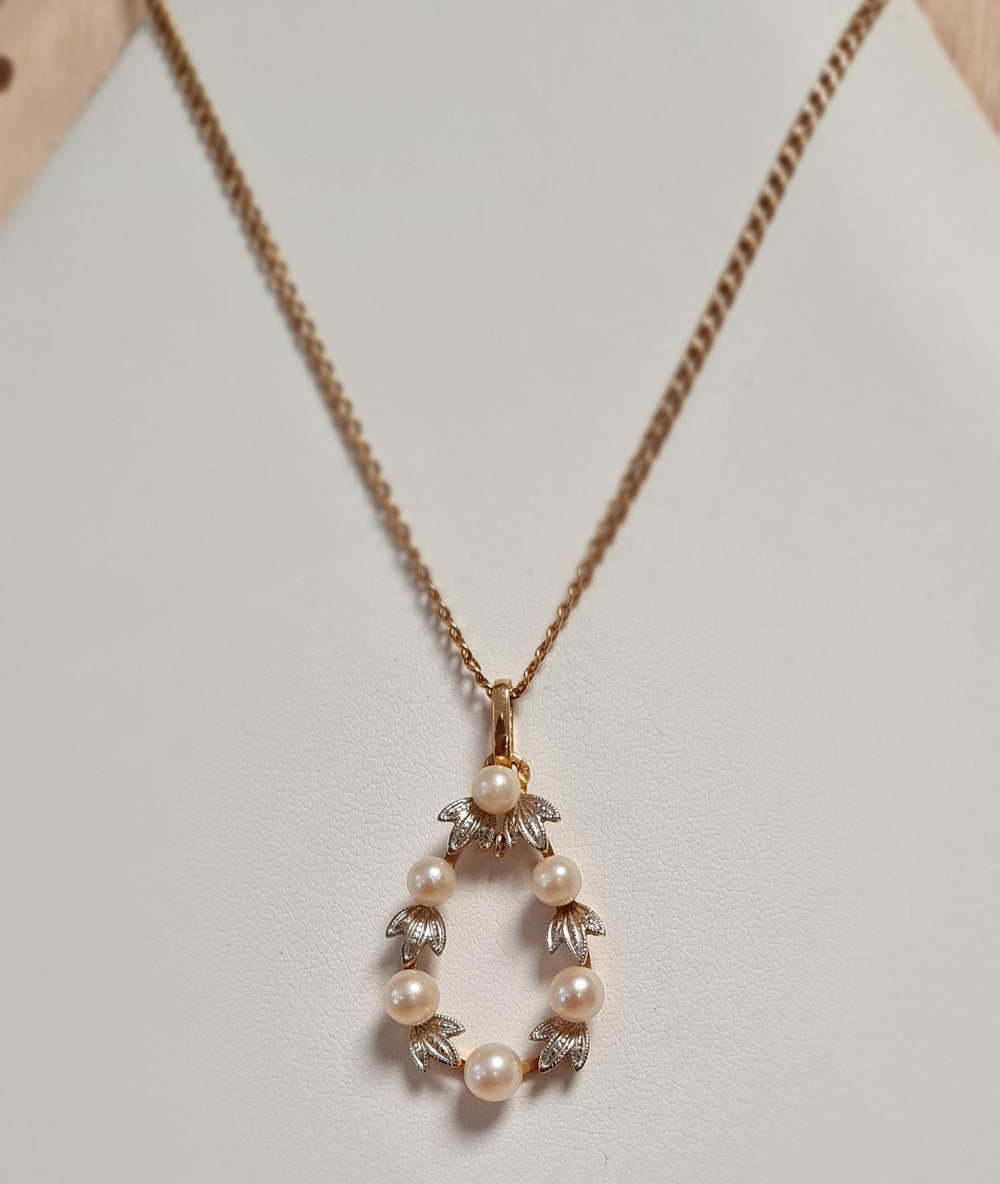 Pendentif 2 Ors avec Perles