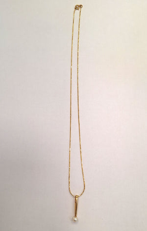 Collier avec pendentif avec maille miroir18K