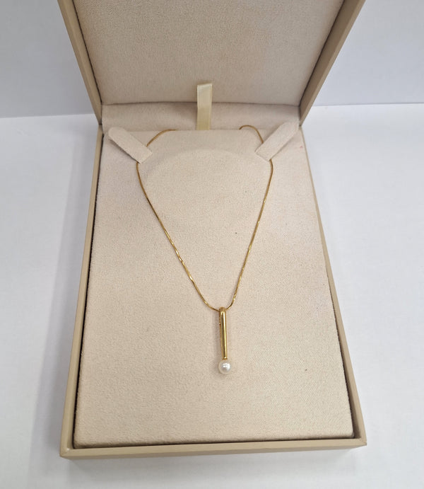 Collier avec pendentif avec maille miroir18K