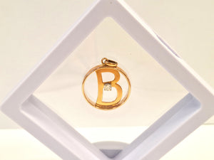 Pendentif lettre B avec diamant