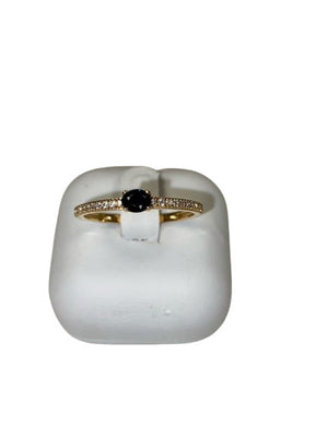Bague empierrée avec 1 saphir T.52