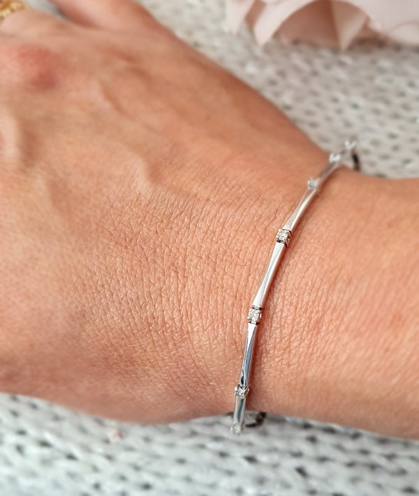Bracelet Or Blanc et Diamants