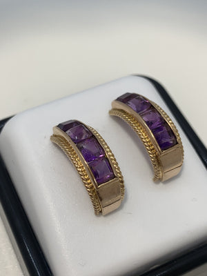 Boucles d'oreille Améthystes
