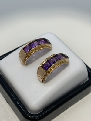 Boucles d'oreille Améthystes