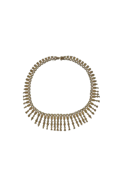 Collier Princesse en Or Jaune 18K – Maille Fantaisie Torsadée