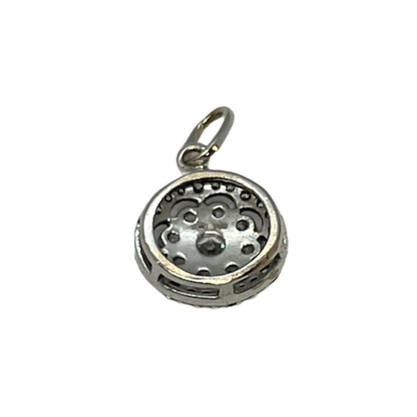 Pendentif Or Blanc avec Oxydes