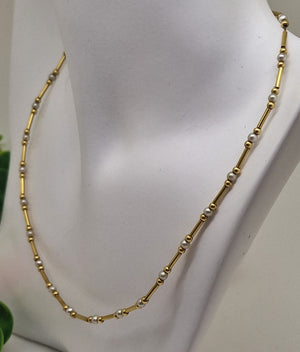 Collier Or avec Perles