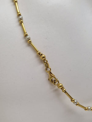 Collier Or avec Perles