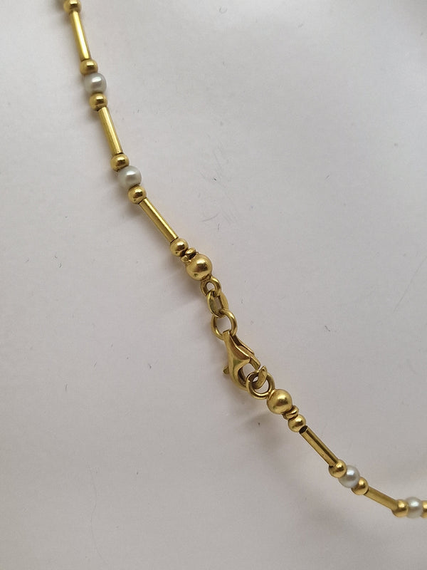 Collier Or avec Perles