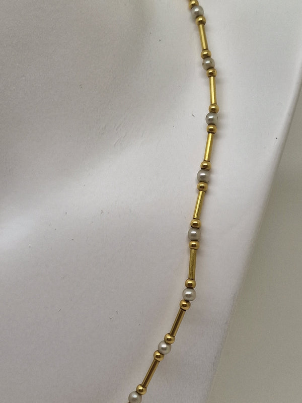 Collier Or avec Perles