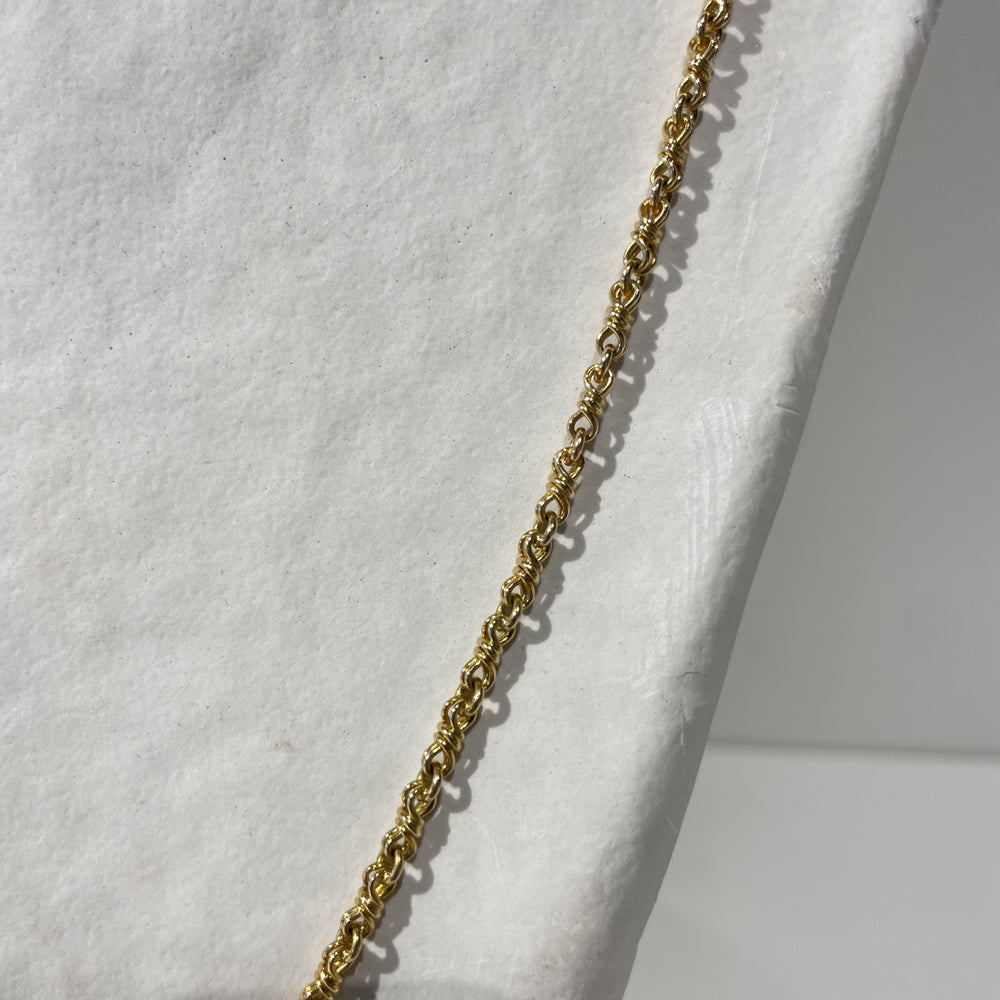 Collier Or Jaune Maille fantaisie Lg 52cm