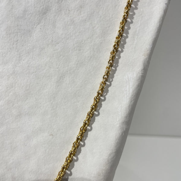 Collier Or Jaune Maille fantaisie Lg 52cm