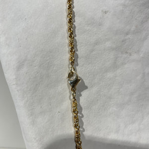 Collier Or Jaune Maille fantaisie Lg 52cm