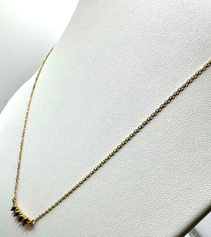 Collier Or avec Diamants et Pierres Roses