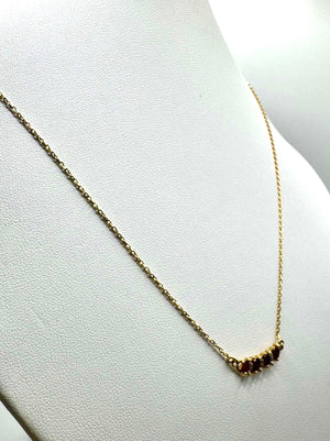 Collier Or avec Diamants et Pierres Roses