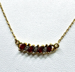 Collier Or avec Diamants et Pierres Roses