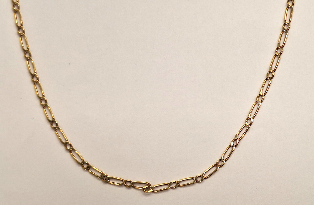 Collier or maille figaro