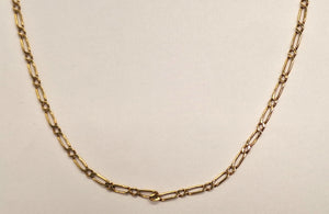 Collier or maille figaro