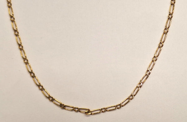 Collier or maille figaro