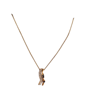 Collier Princesse en Or Jaune avec Diamants et Saphirs