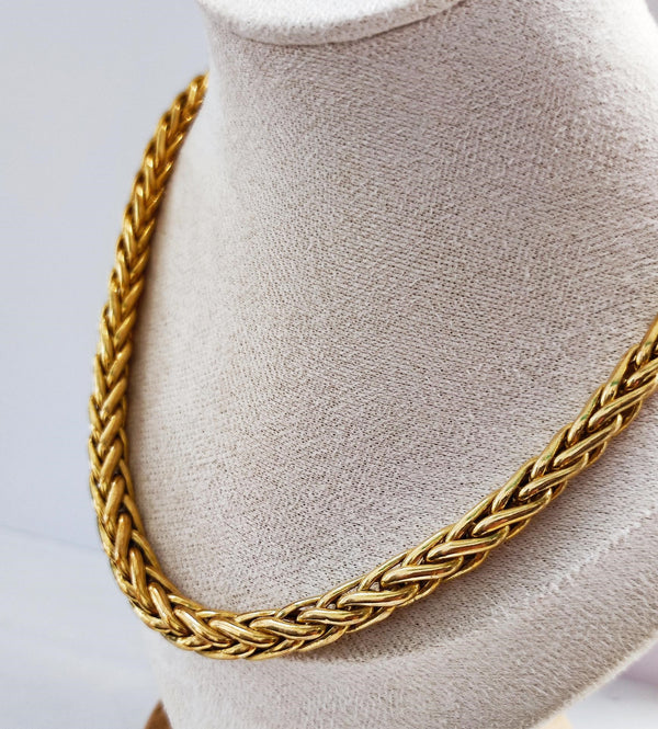 Collier Or Jaune Maille Palmier