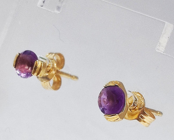 Boucles Puces avec Pierres Violettes