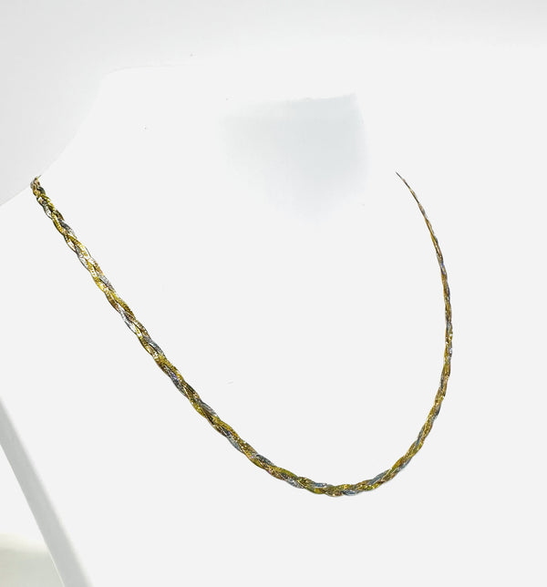 Collier 3 Ors Maille Tressée
