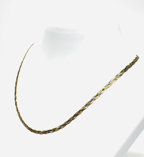 Collier 3 Ors Maille Tressée