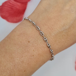 Bracelet Or Maille Grain de Café