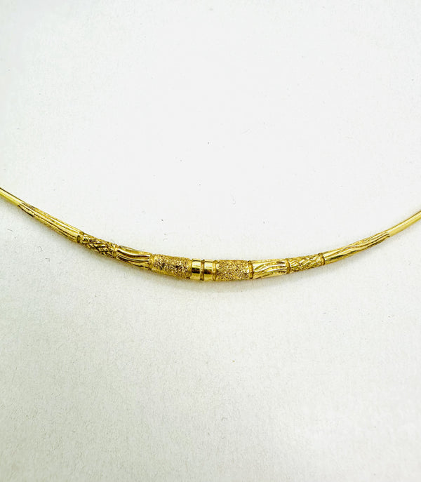 Collier Jonc Or Jaune