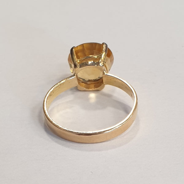 Bague Or avec Citrine