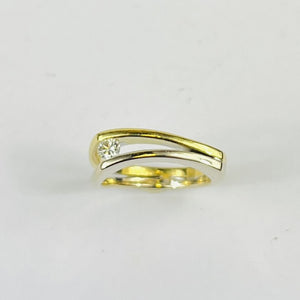 Bague 2 Ors avec Diamant