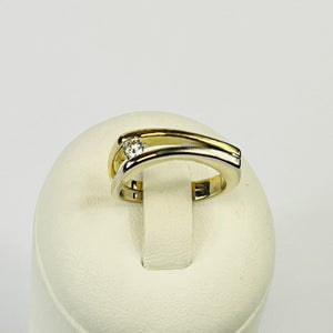 Bague 2 Ors avec Diamant