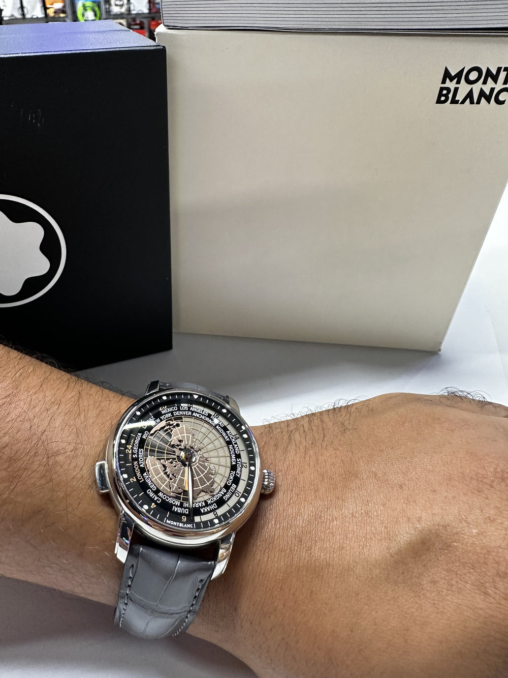 Montre Montbanc Star Legacy Alligator Grey Orbis Terrarum 128675