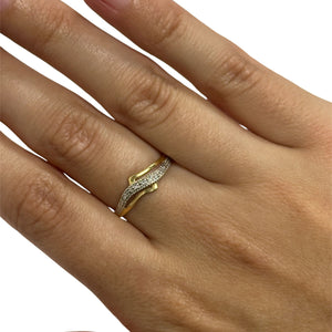 Bague 2 Ors avec Diamant