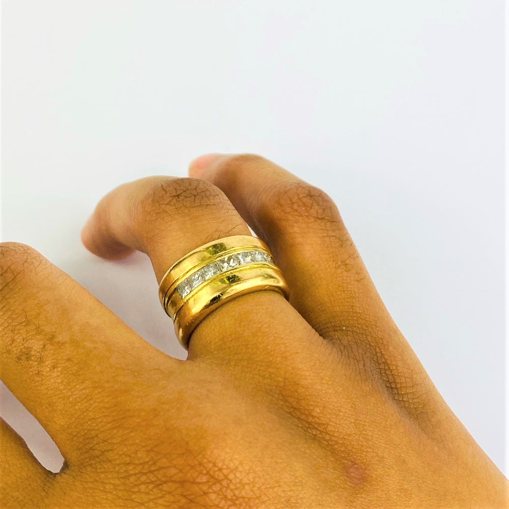 Bague en Or jaune avec Diamants