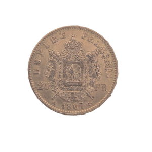 Pièce Napoléon III 20 Francs Or 1858