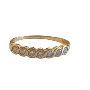 Bague Demi Tour Or avec Diamants 0.05 cts