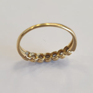 Bague Demi Tour Or avec Diamants 0.05 cts