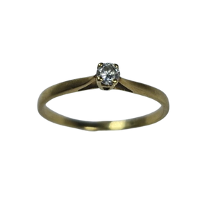 Solitaire avec diamant de 0,10 carat